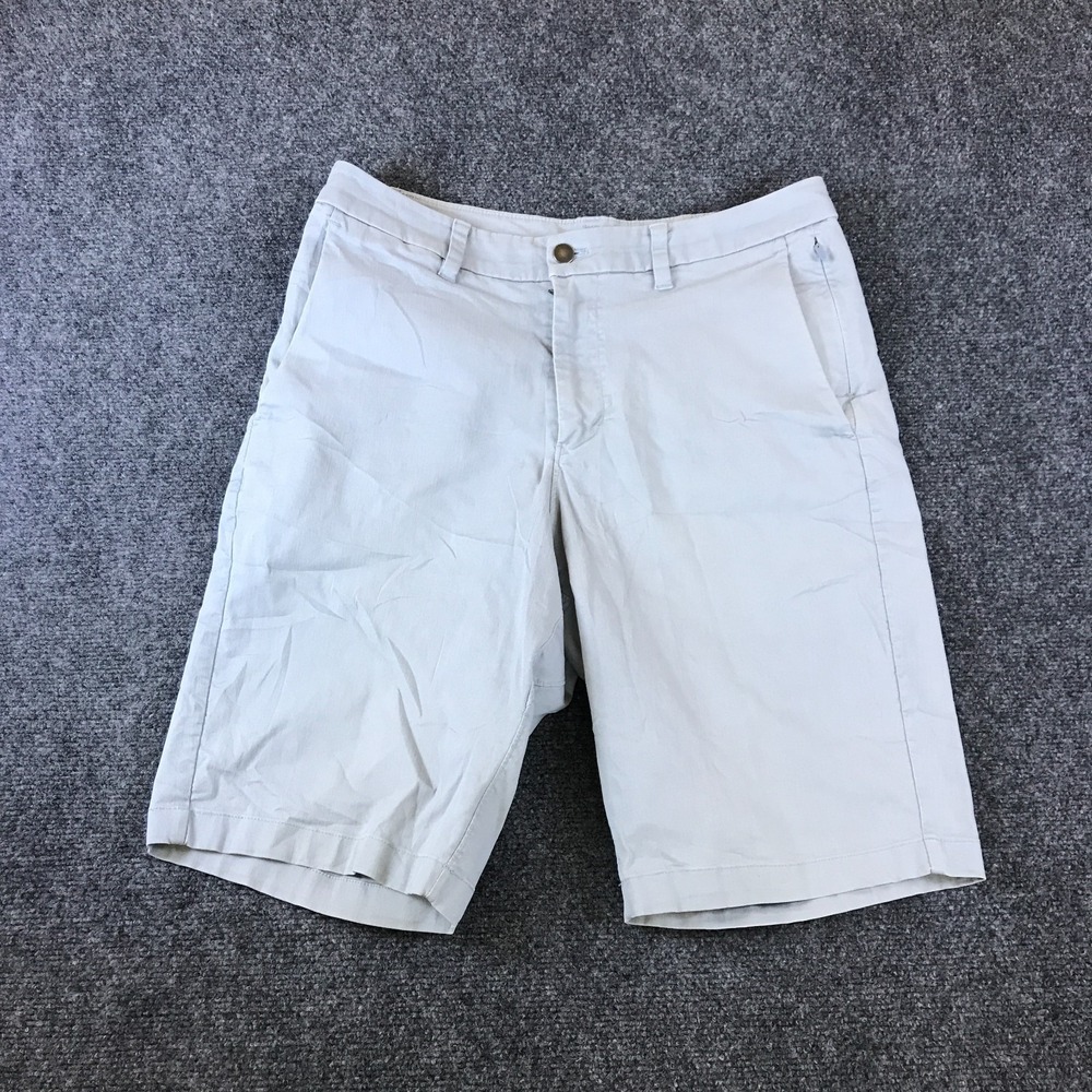 Lululemon Commission Qwick Oxford Shorts Mens 32x10 Gray‎ Flat Front Relaxed Fit